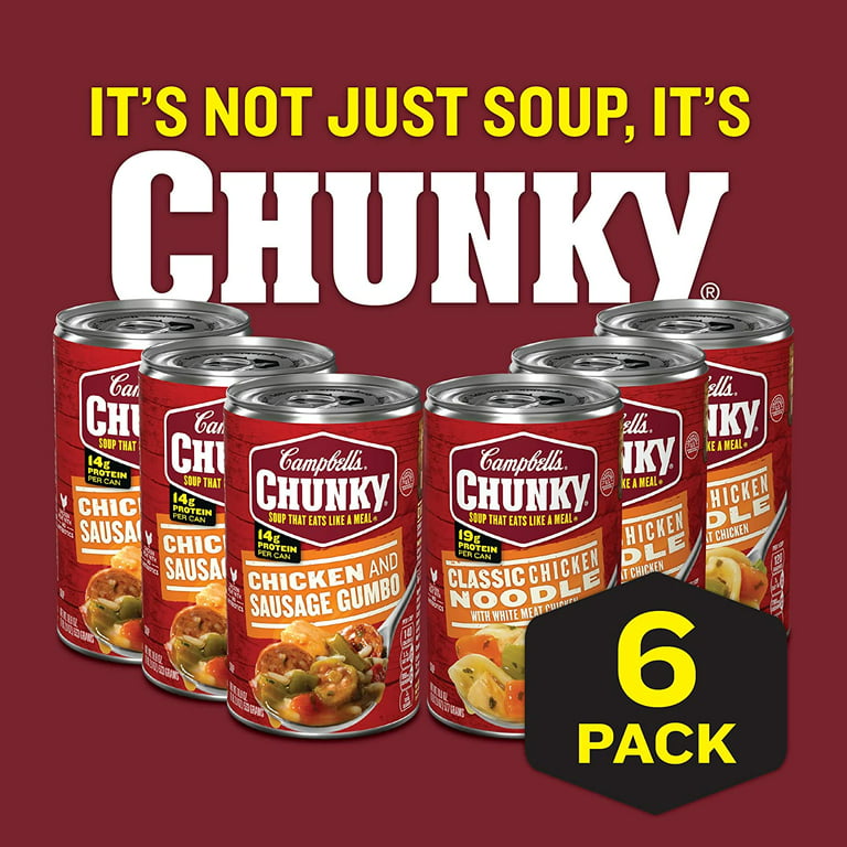  Campbell's CHICKEN GUMBO SOUP, 6 Pack! 10.5 oz Cans