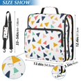 thumbnail image 2 of FORMRS Zipper Binder with Shoulder Strap 2-inch Ring 500 Sheet Capacity File Bag, White Minimalist Triangles, 2 of 5