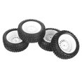 thumbnail image 1 of Neumáticos De Rueda RC, Neumáticos De Goma De Mejor Agarre Llanta De Rueda De Plástico Neumáticos De Goma RC Para Coche RC ANGGREK Blanco, 1 of 8
