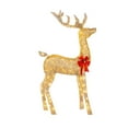 thumbnail image 2 of SDJMa Christmas Reindeer Decor Light, 11.2 in Christmas Reindeer Decorations Outdoor with LED Lights, Pre-Lit Outdoor Indoor Lighted Christmas Decoration Lamp for Xmas Garden Yard, Gold, 2 of 9