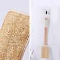 thumbnail image 3 of TaTaai 1Pcs Natural Exfoliating Loofah luffa loofa Bath Brush On a Stick - with Long Wooden Handle Back Brush for Men & Women - Shower Sponge Body Back Scrubber, 3 of 8