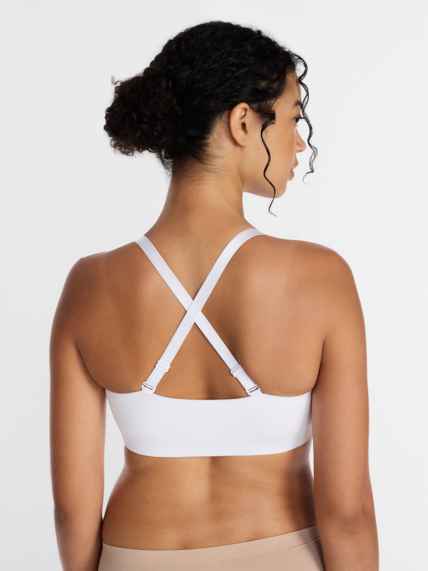 Joyspun Women’s Seamless Plunge Pullover Bralette, Sizes S-XXXL