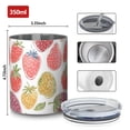thumbnail image 4 of 12oz Coffee Tumblers White Strawberry Plants Fruit Stainless Steel Vacuum Insulated Travel Tumbler Coffee Cups Mug with Lid and Straw with Cleaning Brush for Cold & Hot Drinks, 4 of 5