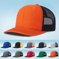thumbnail image 3 of FUZHIQ Unisex Two-Tone Trucker Hat Breathable Mesh Back Adjustable Curved Brim Baseball Cap Casual Outdoor Daily Wear, 3 of 3