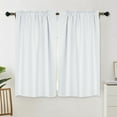 thumbnail image 4 of CUH Single Curtain Panel Half Window Curtain Short Bathroom Curtain Cafe Tier Kitchen Scarf Door Window Drape 1#White W:52"xL:36", 4 of 8