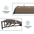 thumbnail image 2 of 40"X80" Window Awning Outdoor Polycarbonate Front Door Patio Cover Garden Canopy 6055-4080(Dark Brown), 2 of 2