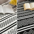 thumbnail image 3 of Boho Bathroom Rug, Black White Small Kitchen Rug with Tassel, Farmhouse Geometric Bath Mat, Washable Cotton Woven Throw Rug, Bohemian Rug for Bedroom, Living Room, Entryway B 60*90cm, 3 of 5