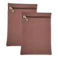 thumbnail image 1 of 2 piezas de bolsillo lateral cosido con cremallera, billetera pequeña, bolsa para teléfono, bolsa de seguridad para viajes Café, 1 of 9