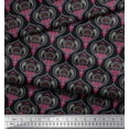 thumbnail image 2 of Soimoi Velvet Fabric Moroccan Damask Printed Fabric 1 Yard 58 Inch Wide, 2 of 3