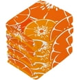 thumbnail image 4 of Orange Pattern Wash Cloth Set of 2, 12 x 12 Inch Cotton Baby Washcloths Highly Absorbent and Soft Feel Fingertip Towels Face Towels for Bathroom, Gym, Spa Washcloth Gift, 4 of 7
