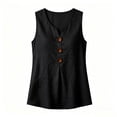 thumbnail image 3 of Posijego Summer Tank Tops for Women V Neck Button Front Sleeveless Solid Color Lightweight Casual Tank Tops for Women, 3 of 5