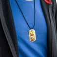 thumbnail image 3 of Ramen Powered Noodle Soup Chopsticks Military Dog Tag Pendant Necklace with Cord, 3 of 4