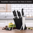 thumbnail image 4 of Master Maison 7-Piece Premium Black Kitchen Knife Set with Knife Block & Dual Knife Sharpener | Professional Butcher Block Knife Set For Kitchen | Chef Knife Sets, 4 of 8
