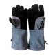 thumbnail image 1 of Un par de guantes de piel de vaca aislantes premium resistentes al calor para barbacoa, horno, parrilla, cocina, horneado, ahumado, chimenea y soldadura eléctrica., 1 of 5