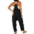 thumbnail image 4 of TAIAOJING Jumpsuits For Women Casual Summer Casual Sleeveless Floral Print Strap Loose Jumpsuits Overalls Long Romper With Pockets, 4 of 7
