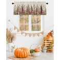 thumbnail image 2 of Valances for Windows, Autumn Thanksgiving Mushroom Leaves Country Linen Texture Rod Pocket Short Window Valance Curtains Holiday Window Treatment for Kitchen Living Room Bathroom, 54"x18", 2 of 6