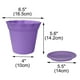Pot de Fleurs en Plastique Violet de 18,7 Cm de Diamètre Jardinière Décor de Jardin de Bureau à Domicile – image 2 sur 5