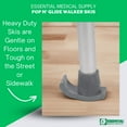 thumbnail image 5 of Essential Medical Supply Pop & Glide Easy Use Walker Ski Glides - Universal Fit in Gray, 5 of 6