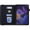 thumbnail image 3 of Case for Samsung Galaxy Tab A8 10.5" 2022 SM-X200/X205, Multi-Angle Viewing Folio Stand Smart Shell Embossed Pattern PU Leather Cover with Auto Sleep/Wake Pencil Holder Card Slot Case, Black, 3 of 15