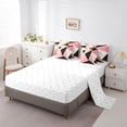 thumbnail image 5 of Homewish Abstract Geometric Triangle 7-Piece Twin Bedding Sets,Patchwork Checkered Bedding Comforter Set,Pink White Black Sheet Sets For Kids,Luxury Bedroom Decor Reversible, 5 of 8