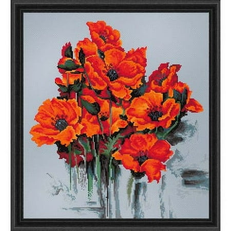 UPC: 4840746029387 | Luca-S The Poppies Counted Cross-Stitch Kit