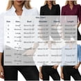 thumbnail image 3 of IUYRTFE Women Lapel Collar Long Sleeve Button Down Shirt Slim Fit Solid Color Casual Blouse for Office Daily Wear, 3 of 5