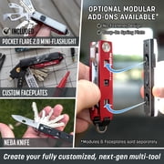 Keyport Pivot 2.0 Essential Plus Bundle (Red Aluminum) - EDC Key Organizer + Keychain Flashlight + 10-in-1 Multi-Tool All-in-One