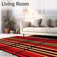 thumbnail image 2 of ODIKA 2'x3' Machine Washable Non-Slip Area Rug, Striking Tartan Stripe Design Featuring Dynamic Contrast And Angles High Traffic Rug, Red, 610518, 2 of 7