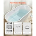 thumbnail image 4 of KFFKFF Acrylic Freestanding Bathtub, 59-Inch Modern Soaking Tub with Polished Chrome Overflow and Drain, Sleek Oval Design Standalone Tub for Contemporary Bathrooms or Renovation Projects, 4 of 9
