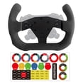thumbnail image 3 of Lightweight Suede Steering Wheel For Logitech G RS50 System or Pro SIM;Supper lightweight Real Carbon Fiber Compatible with Logitech G RS Racing Wheel,12 Inch Squar Style,Black2, 3 of 10