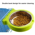 thumbnail image 3 of Cuenco para perro con jaula, cuencos extraíbles de acero inoxidable para agua y comida, taza para gallinero para gatos, cachorros y mascotas, 3 of 5