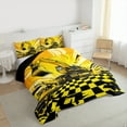 thumbnail image 3 of Castle Fairy Yellow Truck 2Pcs Bedding Comforter Set for Boys Men Teens,Cartoon Car Twin Comforter Sets,Geometric Plaid Breathable Bedding Set,Breathable Home Decor, 3 of 8