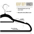 thumbnail image 2 of Utopia Home Premium Velvet Hangers 20 Pack - Non-Slip Clothes Hanger with Tie Bar - Black Hangers with 360 Degree Rotatable Hook - Heavy Duty Coat Hanger, 2 of 5