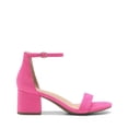 thumbnail image 2 of Sandalia DREAM PAIRS Tacón Bajo Grueso Fucsia de Gamuza Talla 9.5, 2 of 8