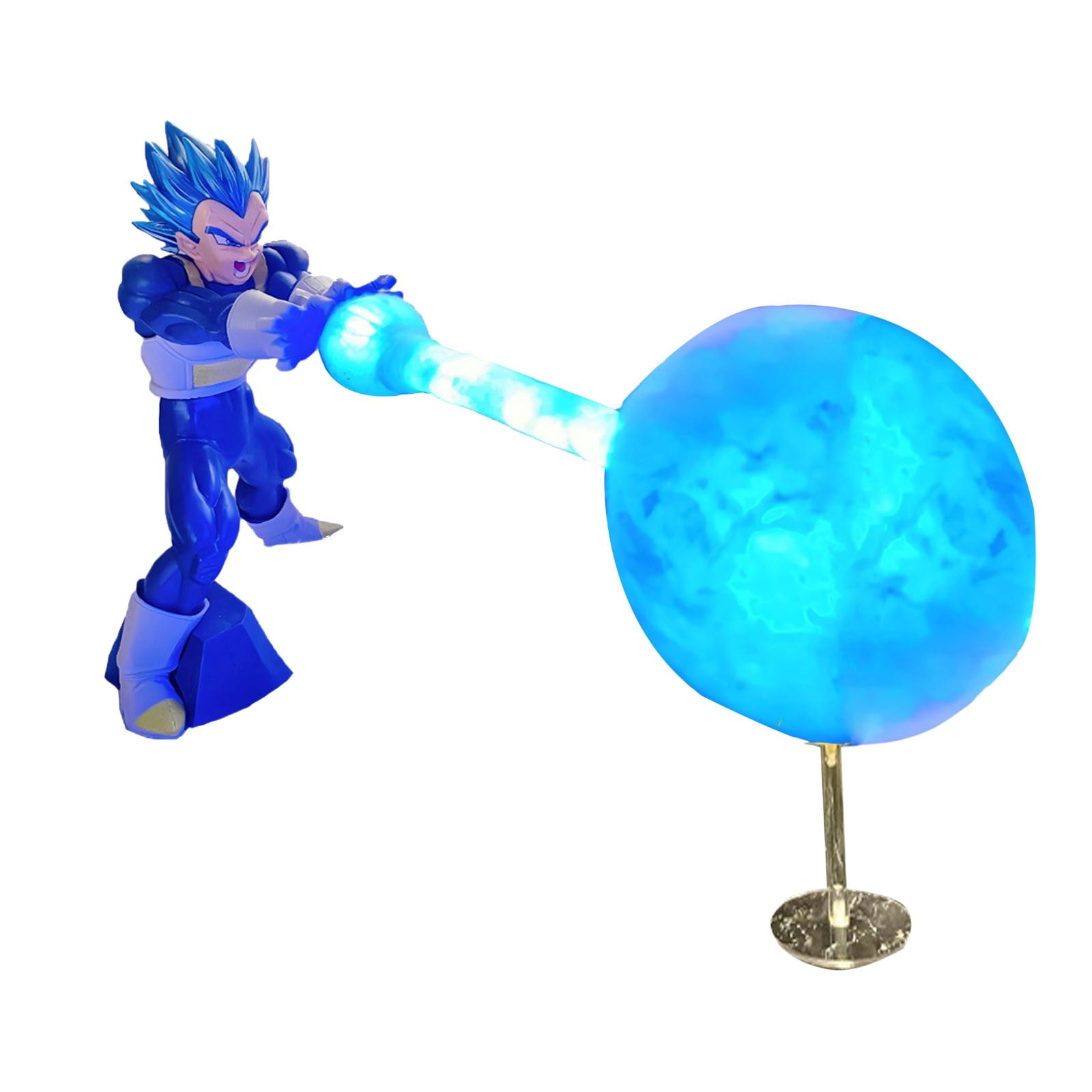 Dragon Ball Anime Character Night Light Figurine Decorative Led Lamp Vegeta Toys Peripheral Desktop Ornament-Vegeta Blue