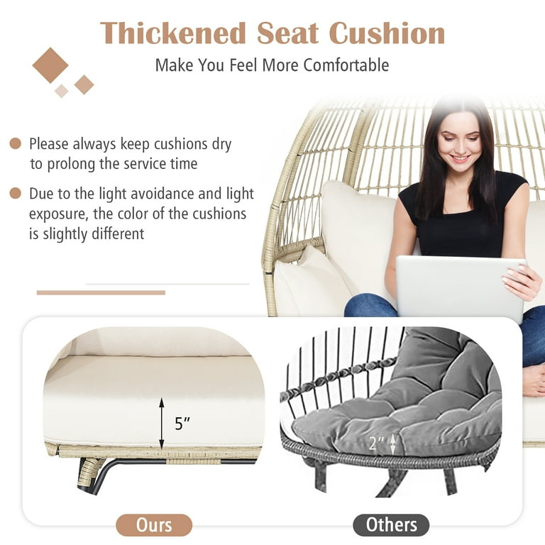 Oversized seat store cushions