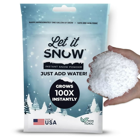 Jme Enterprises, LLC Let it Snow Instant Powder White Super Absorbent Polymer Decoration, 1.28 oz