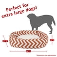 thumbnail image 3 of Majestic Pet Sherpa Chevron Bagel Pet Bed for Dogs, Calming Dog Bed Washable, Extra Large, Burnt Orange, 3 of 5