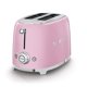thumbnail image 1 of Tostadora SMEG de 2 rebanadas con 6 preajustes y función de descongelación, color rosa, 1 of 3