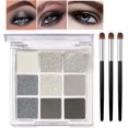thumbnail image 5 of Paleta de sombras de ojos ZHAOCHENG 9 colores Gris Negro maquillaje altamente pigmentado, 5 of 5
