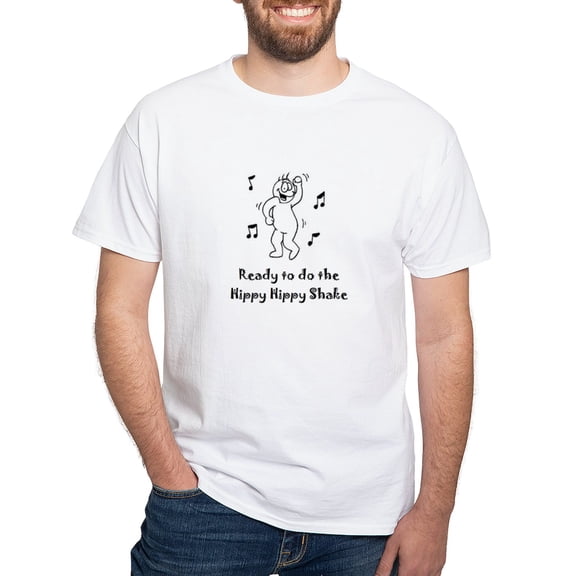 CafePress - Ready To Do The Hippy Hippy Shake T Shirt - Men's White Classic Cotton T-Shirts