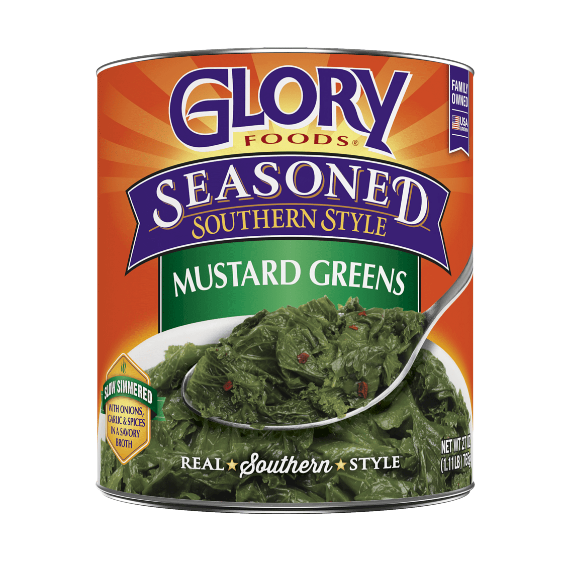 Glory Foods Seasoned Southern Style Greens, 27 oz., Can - Walmart.com
