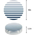 thumbnail image 1 of FMSHPON Geometric Blue Stripes Gradient Set of 6 Round Coaster for Drinks, Absorbent Ceramic Stone Coasters Cup Mat with Cork Base for Home Kitchen Room Coffee Table Bar Decor, 1 of 6