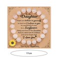 thumbnail image 2 of Opolski Sunflower Beaded Bracelet with Inspirational Card Elastic Adjustable Girls Natural Stone Round Beads Bracelet, 2 of 8
