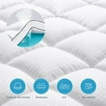 thumbnail image 4 of Twin Size Dual Layer 4 Inch Memory Foam Mattress Topper, 2 Inch Gel Memory Foam and 2 Inch Cooling Pillow Top Mattress Pad Cover for Back Pain, Medium Support, 4 of 6