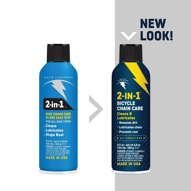 White Lightning 2 in 1 Bike Care Lubricant and Degreaser 8 oz Walmart