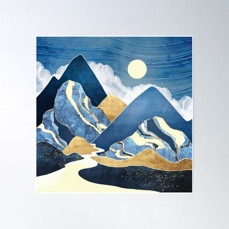 Moon River Poster Wall Art, Modern Wall Decor, 16x16 UNFRAMED
