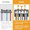 thumbnail image 6 of 1set Figure Skating Medal Hanger Display Trophy Shelf Ice Skating Medal Holder with Shelf Stand Sports 4 Rows Metal Hanging Wall Mount Hold 70+ Medals for Competition Ribbon Medals 15.7x7.9Inch, 6 of 7