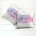thumbnail image 6 of Ambesonne Modern Throw Pillow Cover 2 Pack, Positive Words Paint, 20", Blue Fuchsia, 6 of 7