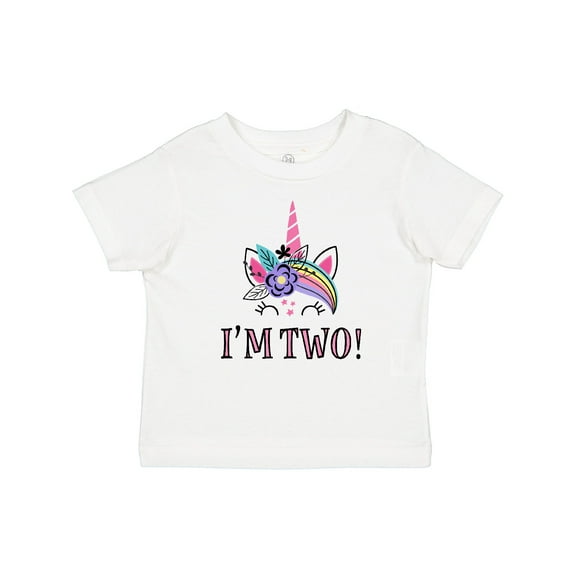Inktastic 2nd Birthday Unicorn 2 Year Old Girl Girls Baby T-Shirt